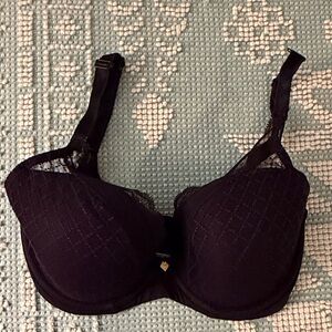 Norah Plunge Chantelle Convertible Bra 30F 30 DDDD Black